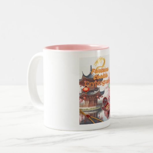 Mug de café au Cryptogramme de biscuits Fortune (Devant gauche)