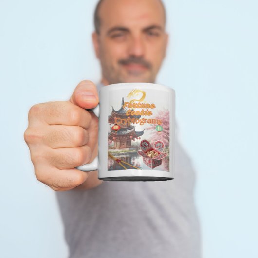 Mug de café au Cryptogramme de biscuits Fortune