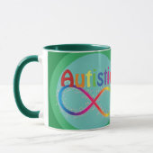 Mug de café Autistic Rainbow Infinity (Gauche)