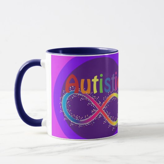Mug de café Autistic Rainbow Infinity (Gauche)