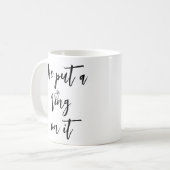 Mug de café avec bague de fiançailles romantique (Devant gauche)