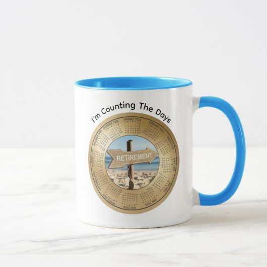 Mug de café avec calendrier de retraite 2026 (Droite)