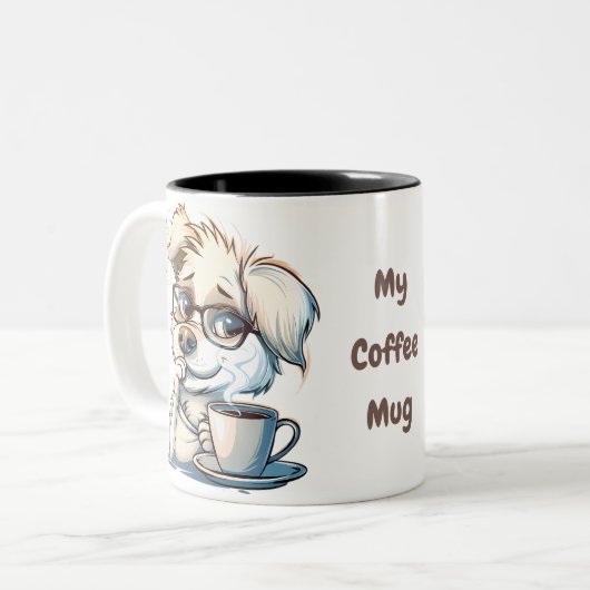 Mug de café avec chiots de Cite (Devant gauche)