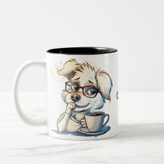 Mug de café avec chiots de Cite (Gauche)