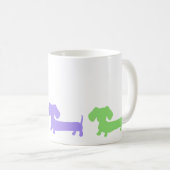 Mug de café avec chiots Pastel Dachshund (Devant droit)