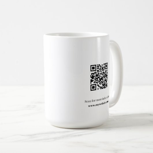 Mug de café avec code QR (Devant droit)