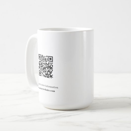 Mug de café avec code QR (Devant gauche)