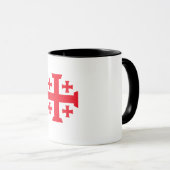 Mug de café avec croix de Jérusalem du croisé temp (Devant droit)