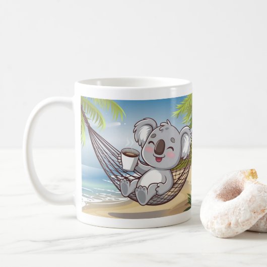 Mug de café avec Cute Koala (Avec donut)