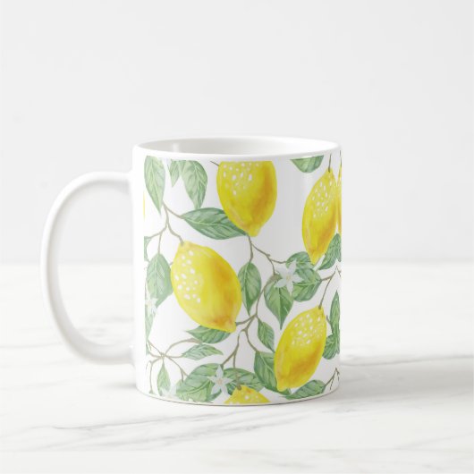 Mug de café avec de la vigne de citron de concepti (Gauche)