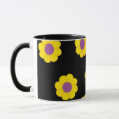 Mug de café avec fleurs jaunes sur Arrière - plan  (Gauche)