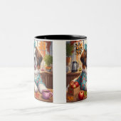 Mug de café avec l'automne St Bernard art (Centre)