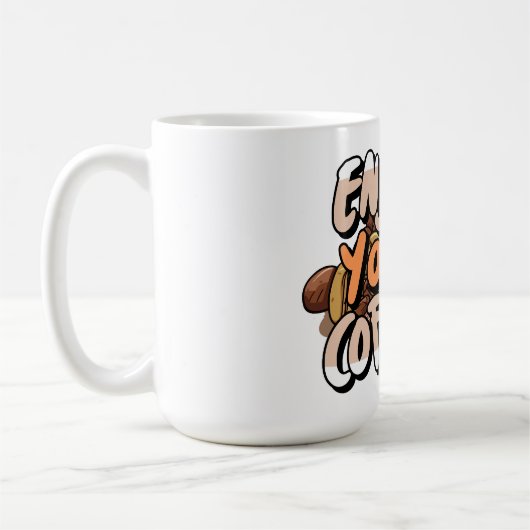 Mug de café avec logo ''Profitez de votre café'' (Gauche)