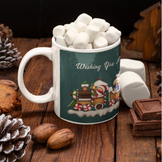 Mug De Café Avec Petit Train En Pain D'Épice