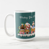 Mug De Café Avec Petit Train En Pain D'Épice (Gauche)