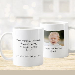 Mug de café avec photo et message personnalisés po