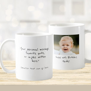 Mug de café avec photo et message personnalisés po