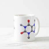 Mug de café avec structure moléculaire 3D de caféi (Devant droit)