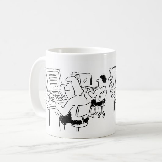Mug de café avec traitement de texte d'entrée de d (Devant gauche)