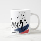 Mug de café avec typographie florale Bonjour migno (Droite)