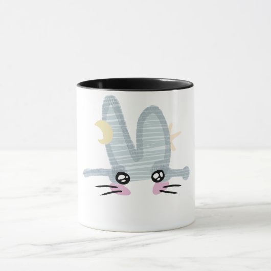 Mug de café avec un lapin mignon (Centre)