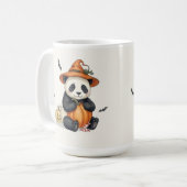 Mug de café avec un mignon panda de Halloween et c (Devant gauche)