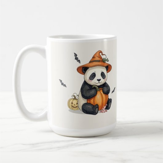 Mug de café avec un mignon panda de Halloween et c (Gauche)