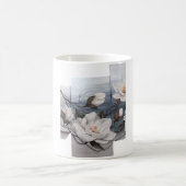 Mug de café avec une belle œuvre d'art florale (Centre)