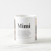 Mug de café avec une définition amusante de Mimi (Centre)
