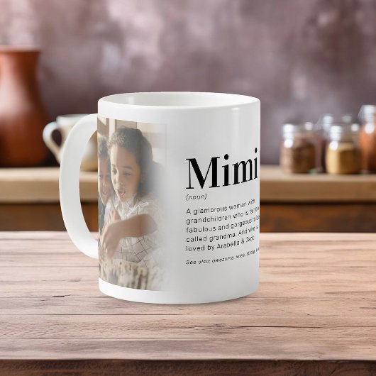 Mug de café avec une définition amusante de Mimi