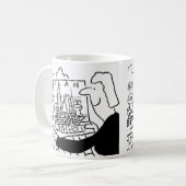 Mug de café avec une illustration de Garden Design (Devant gauche)