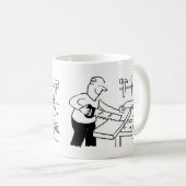 Mug de café avec une illustration de menuisier (Devant droit)