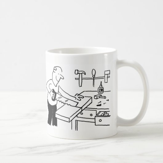 Mug de café avec une illustration de menuisier (Droite)