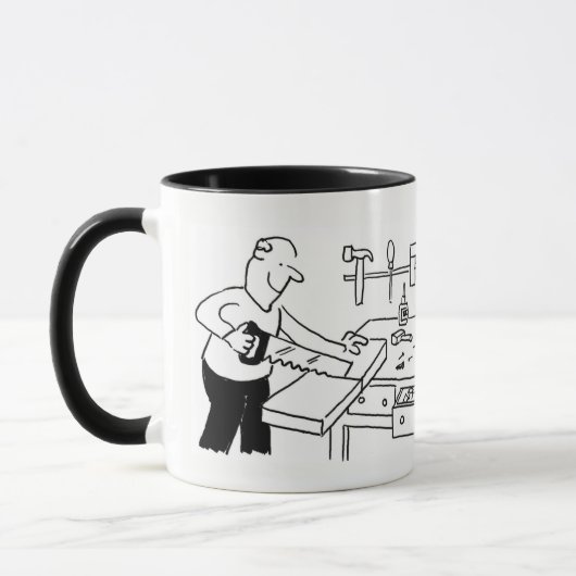 Mug de café avec une illustration de menuisier (Gauche)