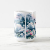 Mug de café - Beaux cygnes dans une eau douce (Centre)