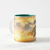 Mug de café bicolore à la Barbade (Devant gauche)