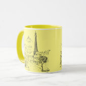 Mug de café bicolore Café Paris (Devant gauche)