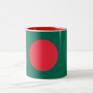 Mug de café bicolore drapeau patriotique bangladai