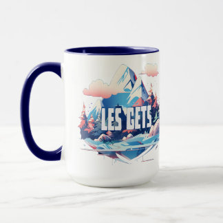 Mug de café bicolore Les Gets Alpine Mountain