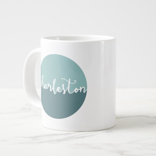 Mug de café blanc 20 oz Grosse Mug de café en céra (Devant gauche)