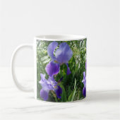 Mug de café blanc à fleurs violettes (Gauche)