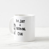 Mug de café blanc avec détails noirs (Devant gauche)