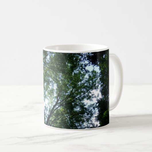 Mug de café blanc de la forêt (Devant droit)