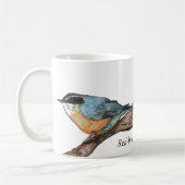 Mug de café blanc nuthatch à poitrine rouge (Gauche)