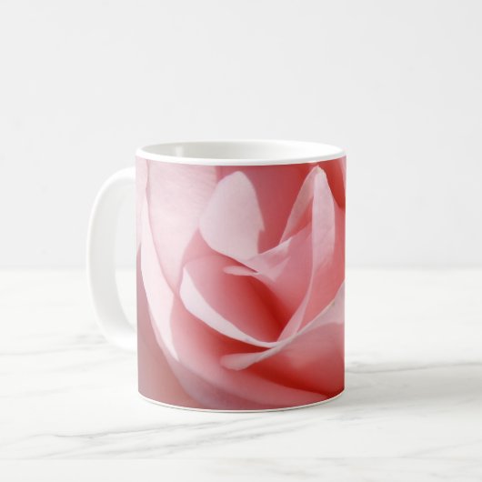 Mug de café blanc rose (Devant gauche)