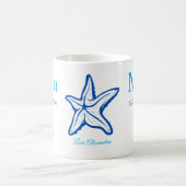 Mug de café bleu étoile de mer mignon pour maman p (Centre)