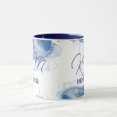 Mug de café bleu monochrome bleu (Centre)