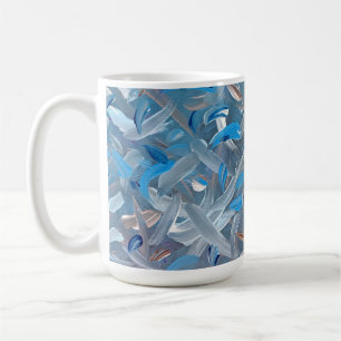 Mug de café bleu poussiéreux