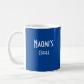Mug de café bleu profond personnalisé (Gauche)