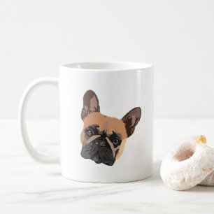 Mug de café Bulldog Abstrait
